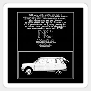 1960s FRENCH ESTATE CAR - advert Sticker